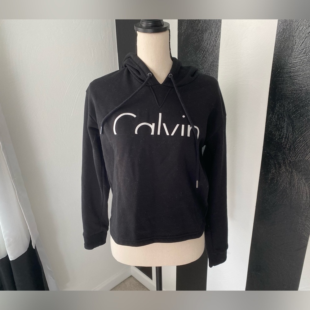 Calvin Klein Jeans cropped hoodie black medium